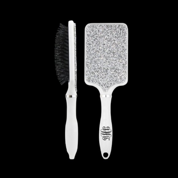 Rhinestone Handmade Diamond Massage Brush Monogram - Picture 1 of 8